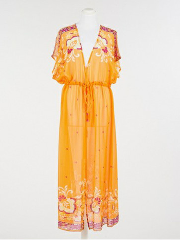 Кафтан / Хустковий принт / Чорний