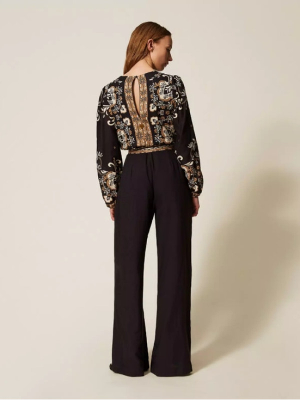 Комбінізон / Хустковий принт / Чорний 261LB2NDD