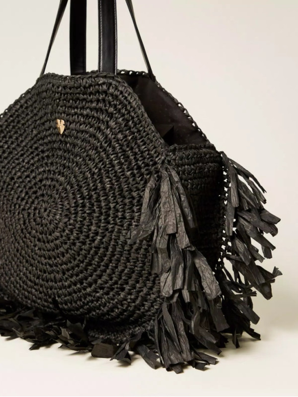 Кругла сумка Шопер / Чорний