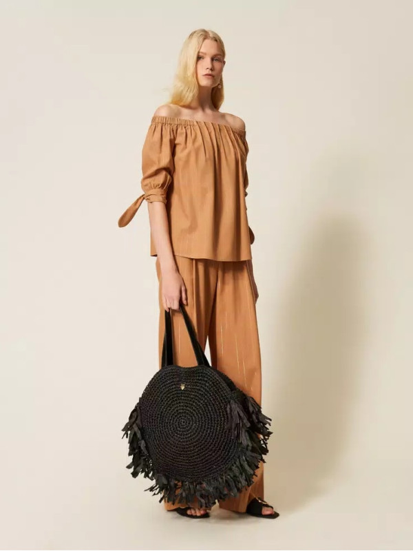 Кругла сумка Шопер / Чорний