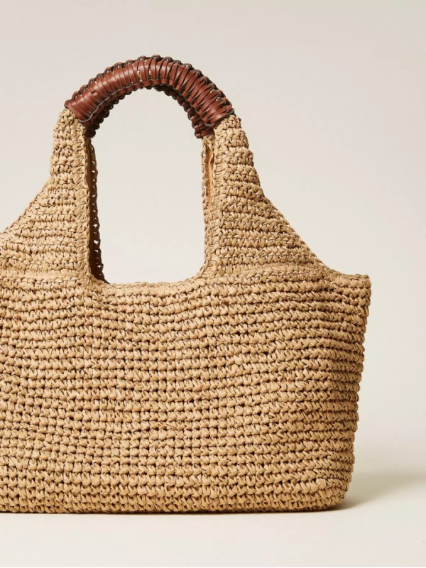 Сумка-Хобо з рафії / Солома