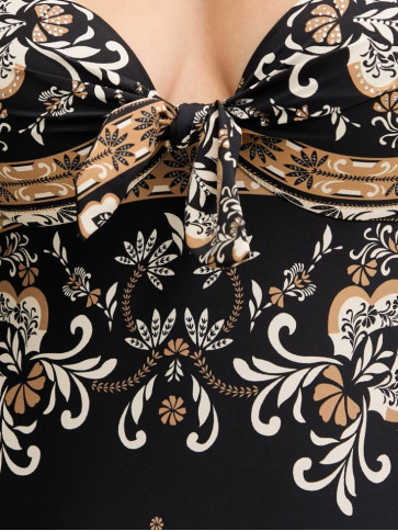 Цільний купальник / Хустковий принт