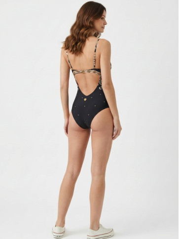 Цільний купальник / Хустковий принт