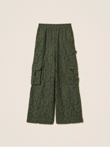 Штани Карго з мережива / Чебрець