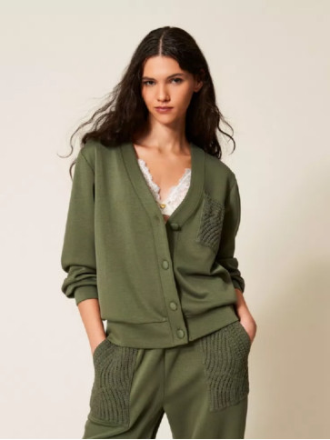 Кардіган з в'язанням гачком / Чебрець