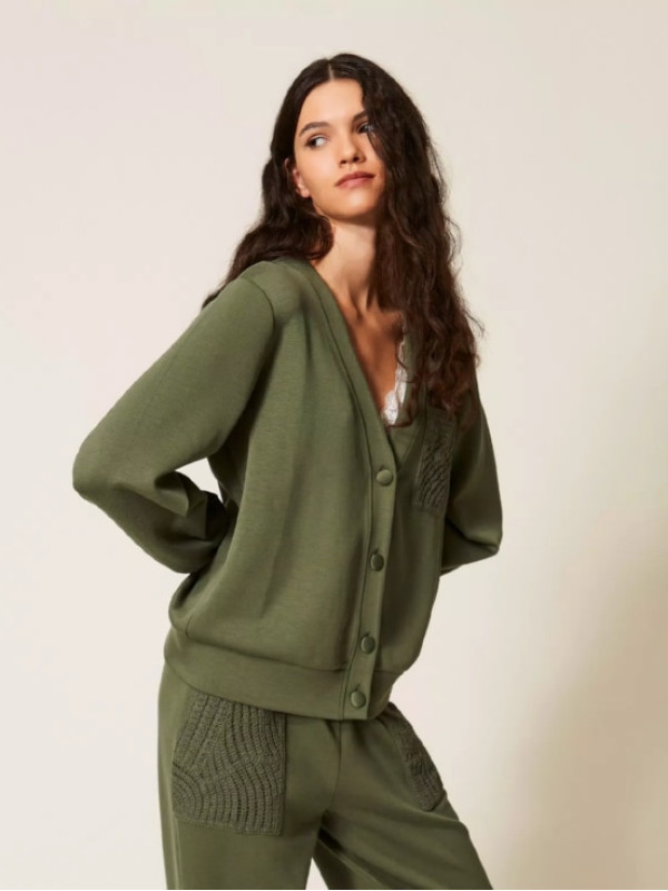 Кардіган з в'язанням гачком / Чебрець 261LL2GEE