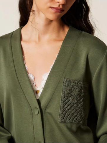 Кардіган з в'язанням гачком / Чебрець