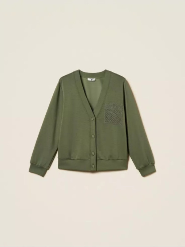 Кардіган з в'язанням гачком / Чебрець 261LL2GEE