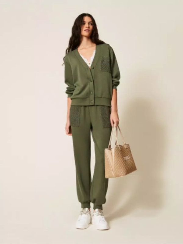 Кардіган з в'язанням гачком / Чебрець 261LL2GEE