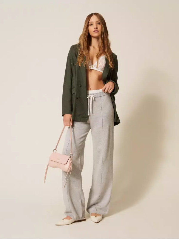 Штани / Сірий меланж / Білий 261LL3MCC