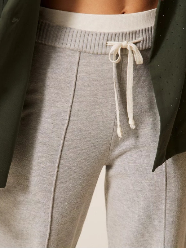 Штани / Сірий меланж / Білий 261LL3MCC