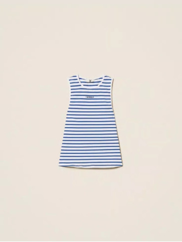 Топ у смужку / Білий / Блакитний