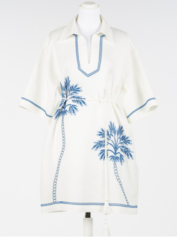 Сукня / Білий/Блакитний