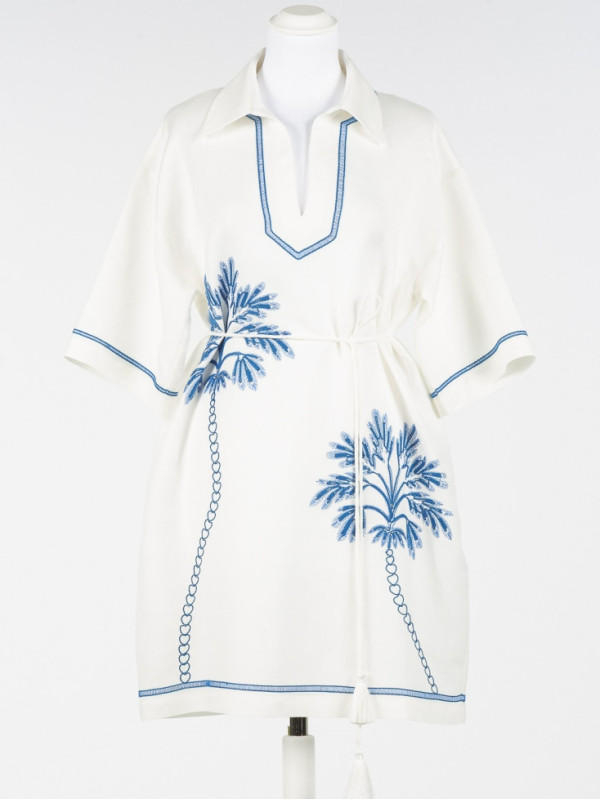 Сукня / Білий/Блакитний