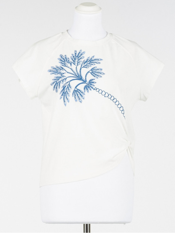 Футболка / Білий / Блакитний 261LM2MEE