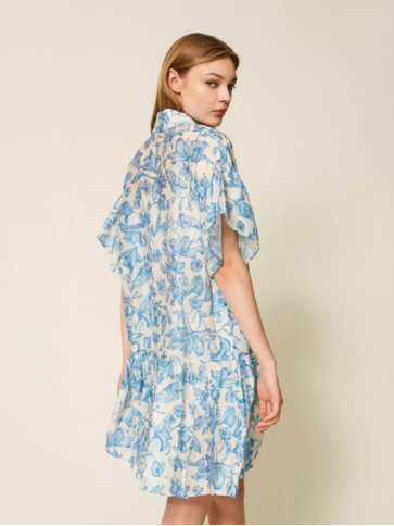 Квіткова сукня / Білий / Синій