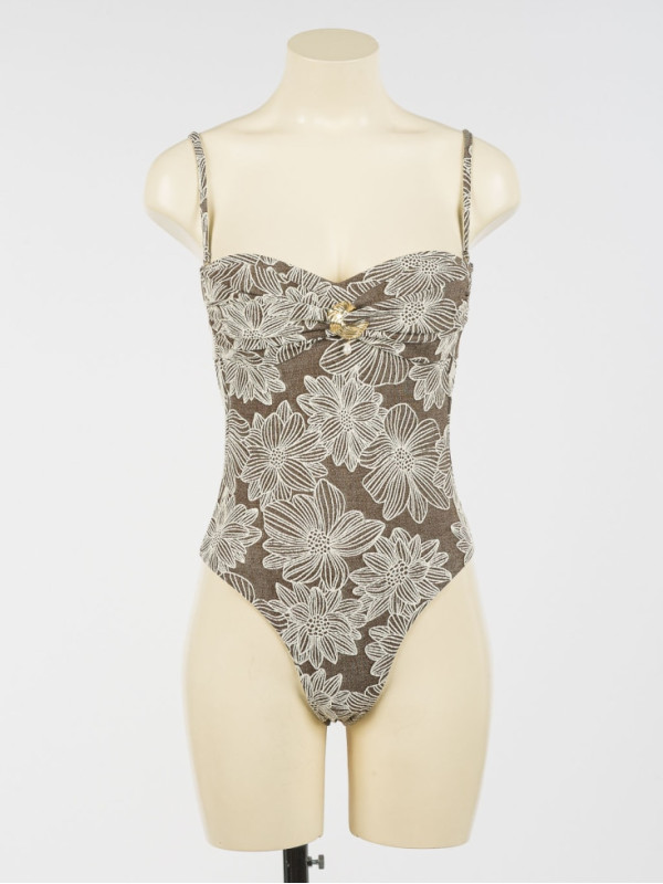 Цільний купальник / Блакитний / Білий шоколад 261LMMB00