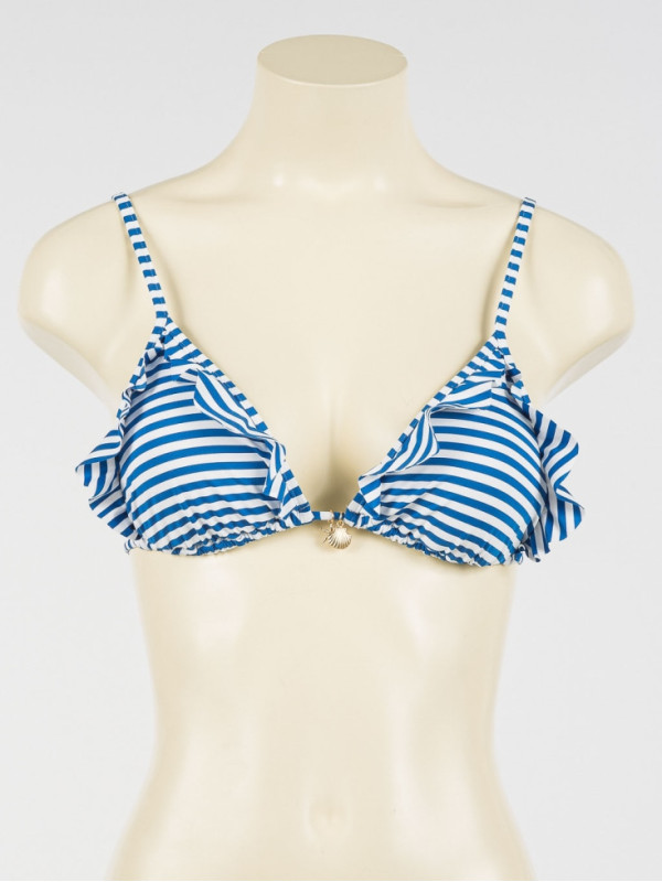 Трикутний ліф / Смужка Білий/Блакитний 261LMMC22