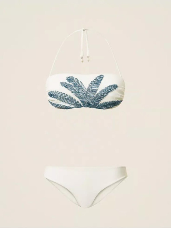 Купальник / Білий / Середземноморський блакитний 261LMMF11