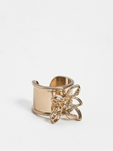Каблучка з квіткою / Старе золото
