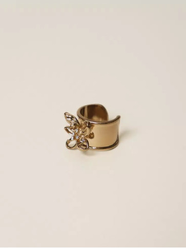 Каблучка з квіткою / Старе золото