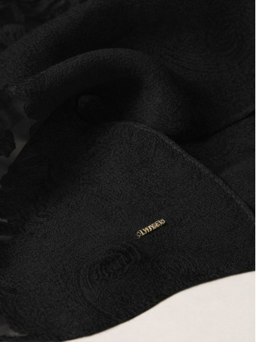 Мереживний палантін / Чорний