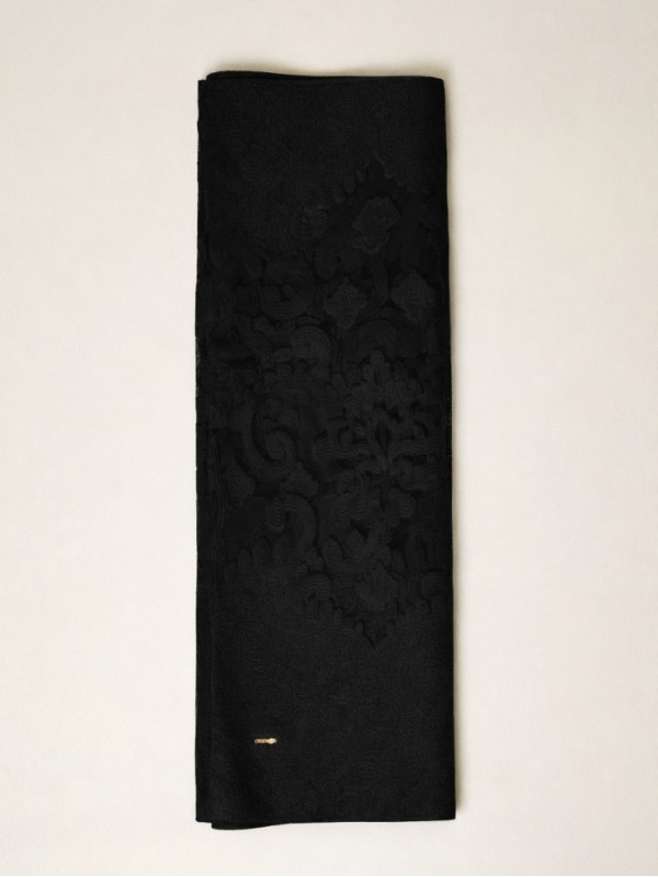 Мереживний палантін / Чорний