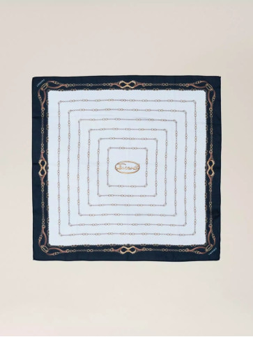 Шарф з ланцюжковим принтом / Синій / Жасмін