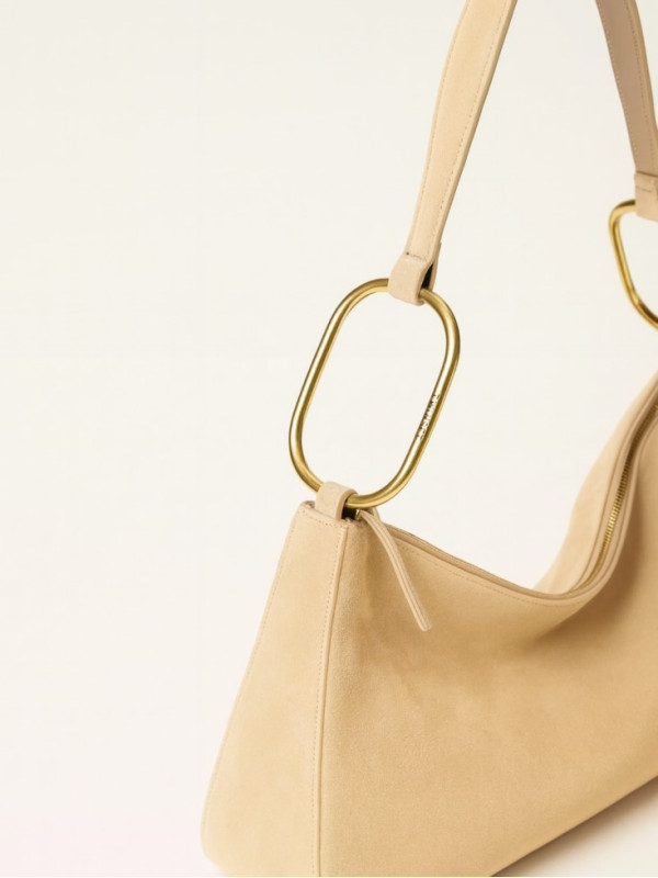 Замшева сумка / Ніжний пісочний