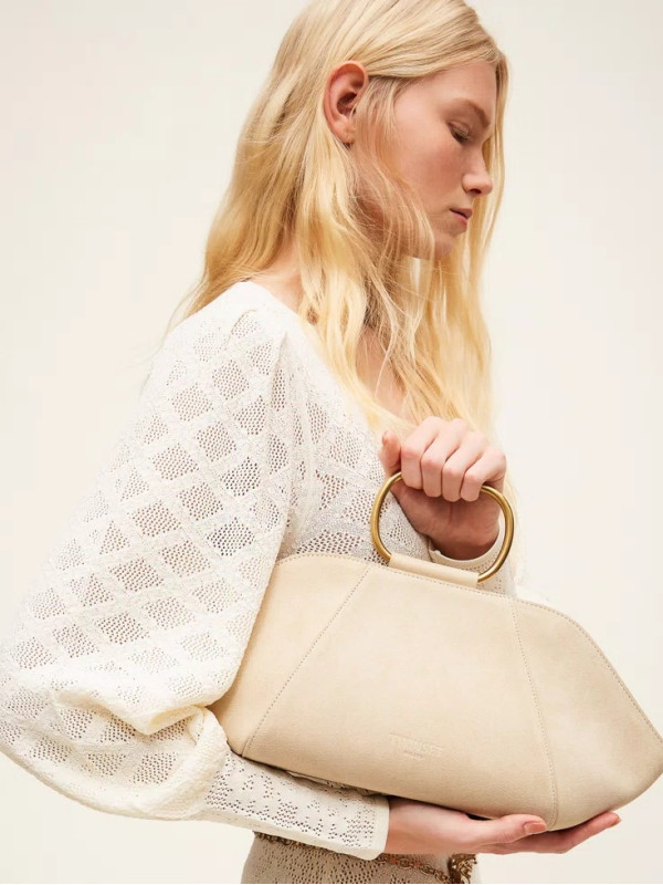 Замшева сумка / Ніжний пісочний