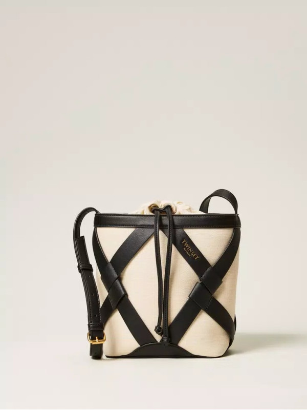 Сумка відро / Білий / Чорний