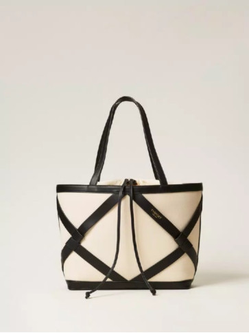 Сумка Шопер / Перламутр / Чорний