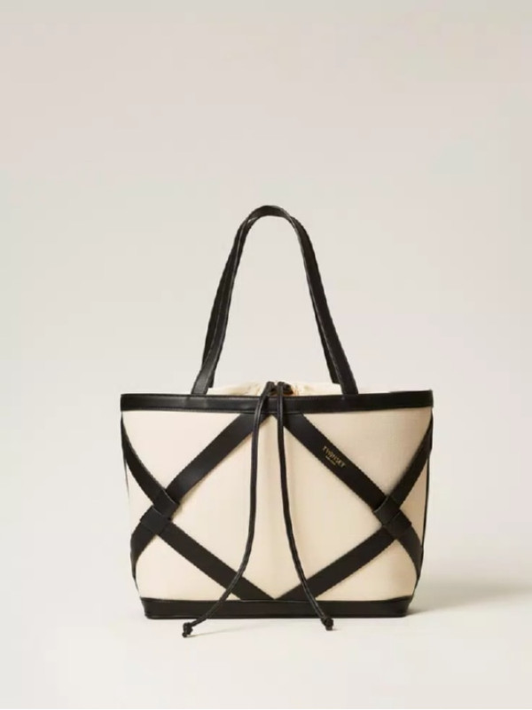 Сумка Шопер / Перламутр / Чорний 261TB7271