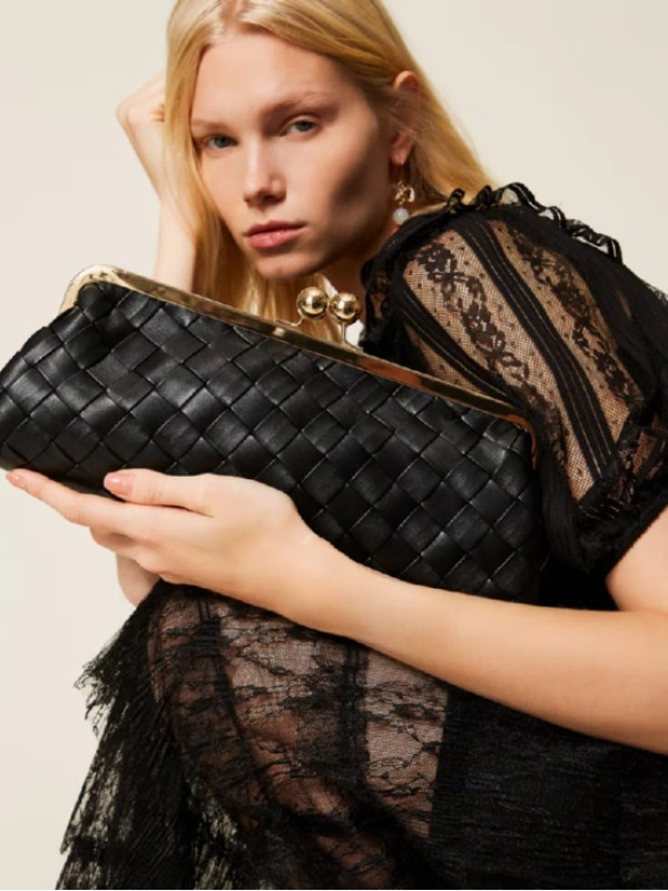 Плетений клатч / Чорний 261TB7301