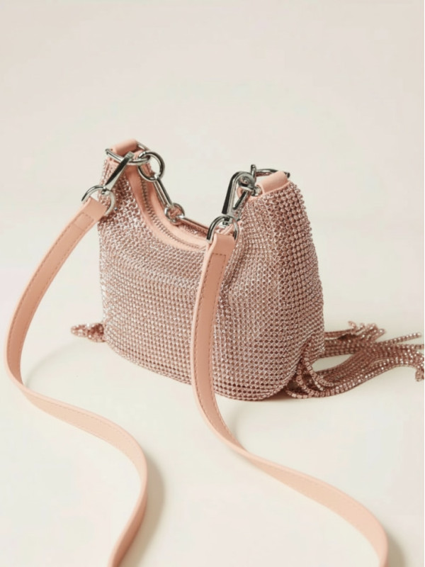 Сумка міні - круасан / Рожевий персик