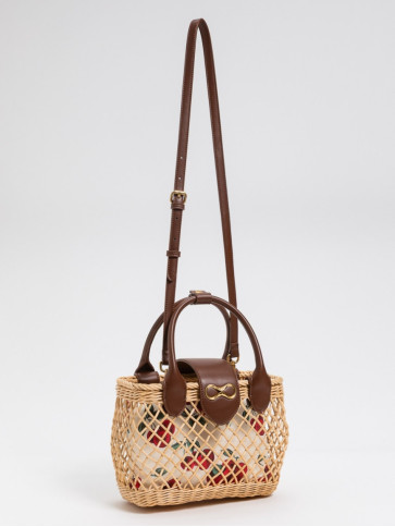 Плетена сумка / Солом'яний / Шкіряний
