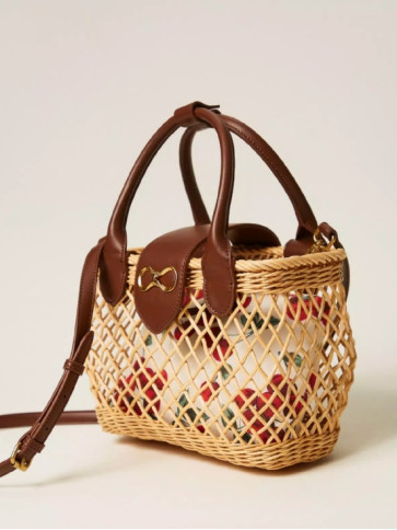 Плетена сумка / Солом'яний / Шкіряний
