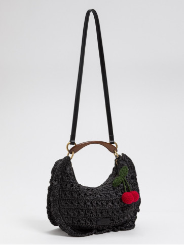 Сумка круасан / Солом'яний