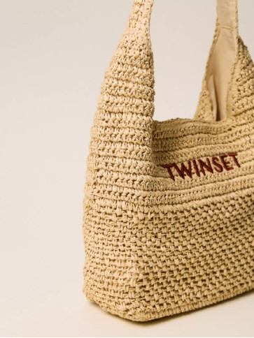 Сумка Хобо / Солом'яний