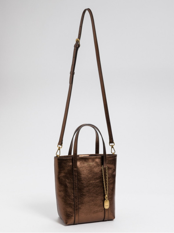 Шкіряна Сумка шопер / Бронза