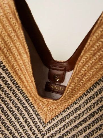 Сумка Хобо / Різнокольорова солома