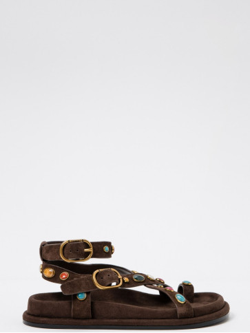 Замшеві босоніжки / Кавовий лікер