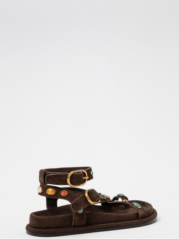 Замшеві босоніжки / Кавовий лікер 261TGT066