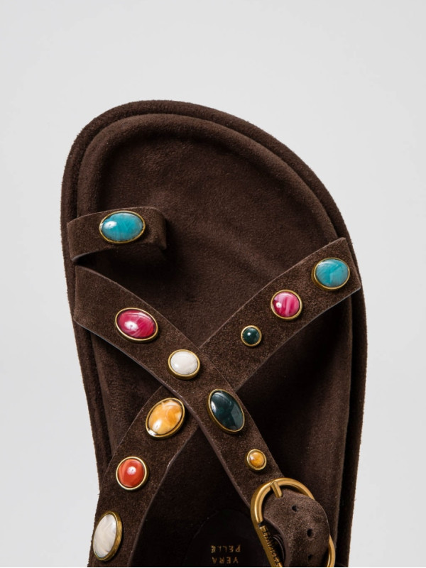 Замшеві босоніжки / Кавовий лікер 261TGT066