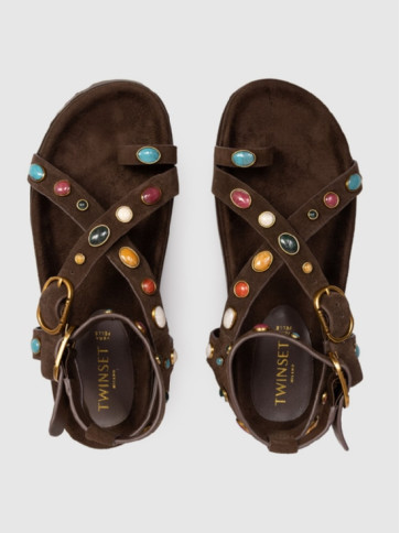 Замшеві босоніжки / Кавовий лікер