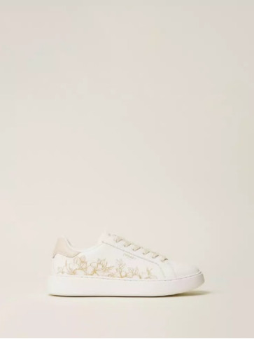 Кросівки / Платина / Квіти