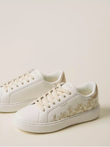 Кросівки / Платина / Квіти