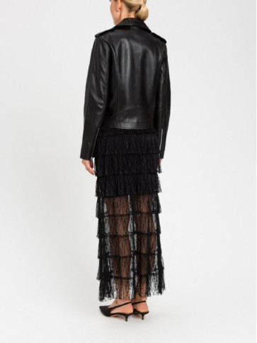 Шкіряна косуха / Чорний