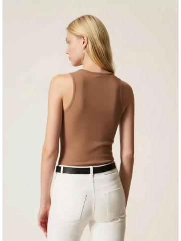 Майка з квіткою / Мокка мус