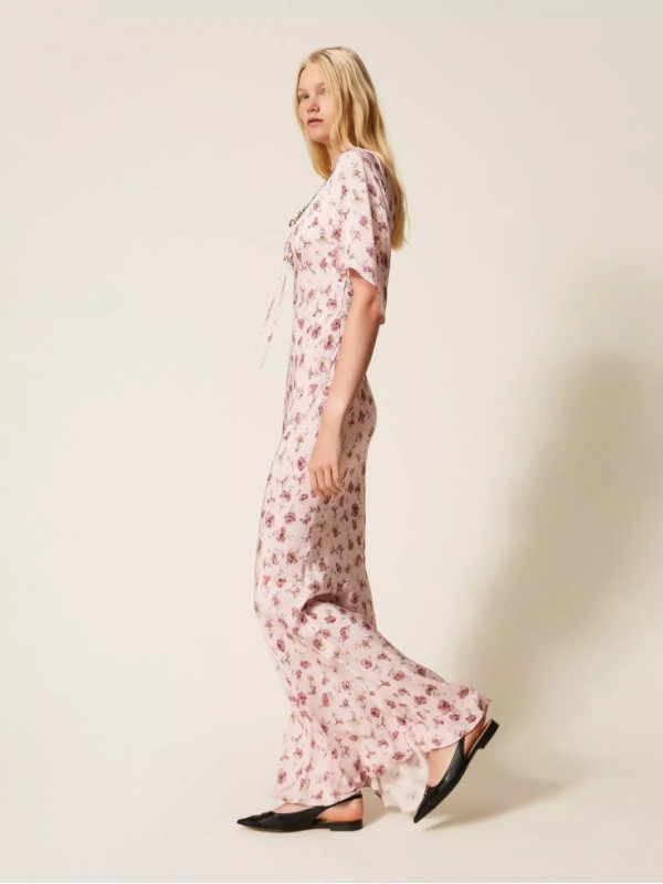 Довга сукня / Трояндовий принт